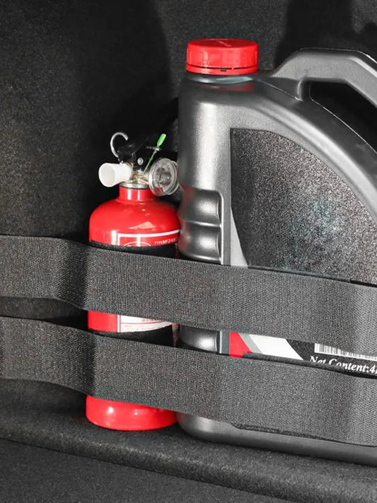 Car Trunk Storage Fixed Belt Nylon Fire Extinguisher Storage Fixing Belt Loop Strap Black Trunk Organizer Strap Car Accessories